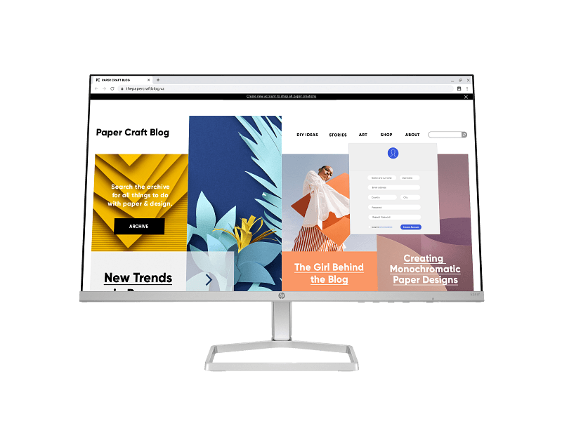 HP Series 5 23.8" FHD Height Adjust Monitor - 524sh
