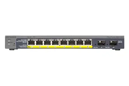 Netgear GS110TP – 8-port PoE+, 2 SFP slots, cloud managed