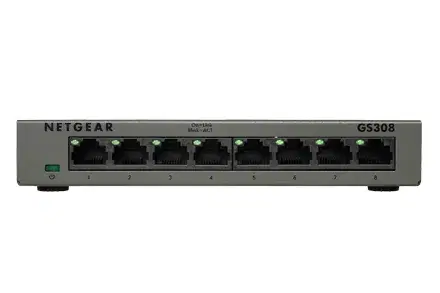 Netgear GS308 – 8-port Gigabit, silent fanless design