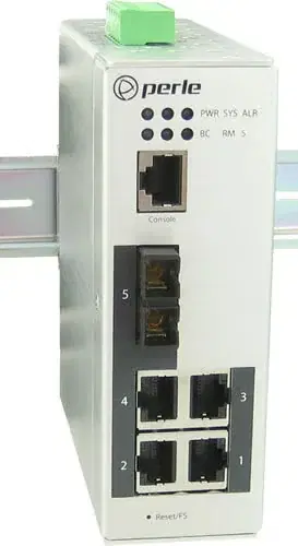 Perle IDS-305 – 5-port Fast Ethernet DIN-rail