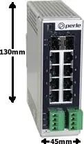 Perle IDS-710P – 8-port PoE+, managed, 2 SFP